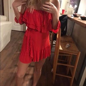 NWOT red off the shouder dress